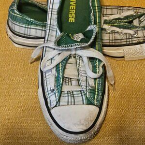 Green, White & Yellow Plaid Chuck Taylor All Star Converse